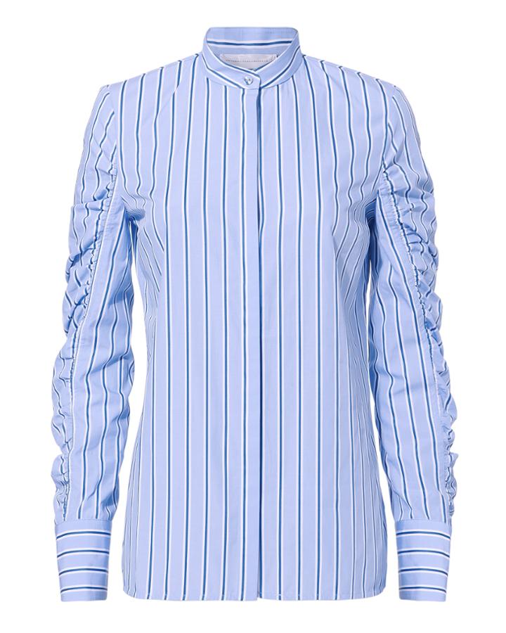 Victoria Victoria Beckham Victoria, Victoria Beckham Ruched Stripe Top Blue-med 6