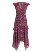 Ulla Johnson Ressie Midi Dress Burgundy Zero