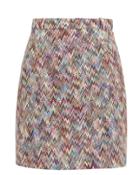 Missoni Chevron Knit Mini Skirt Rainbow/zigzag 38