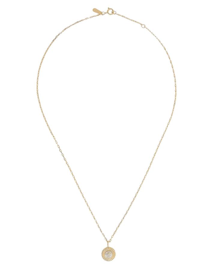 Adina Reyter Small Diamond Rays Pendant Necklace Gold 1size
