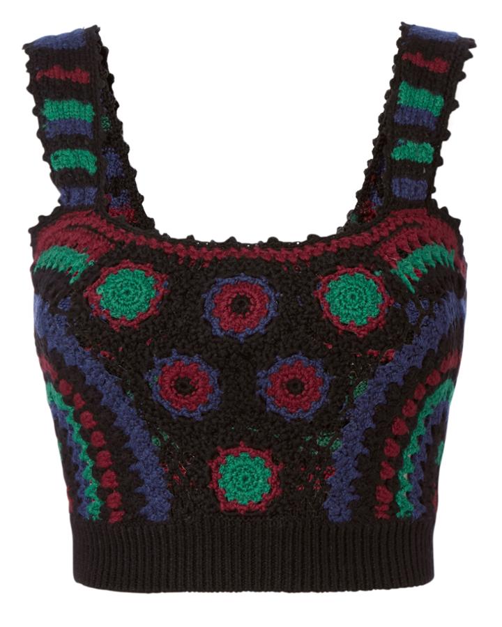 Adam Selman Nana Crochet Tank