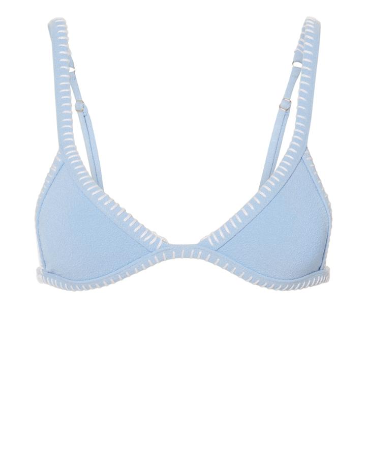 Ellejay Mara Triangle Bikini Top Blue-med P