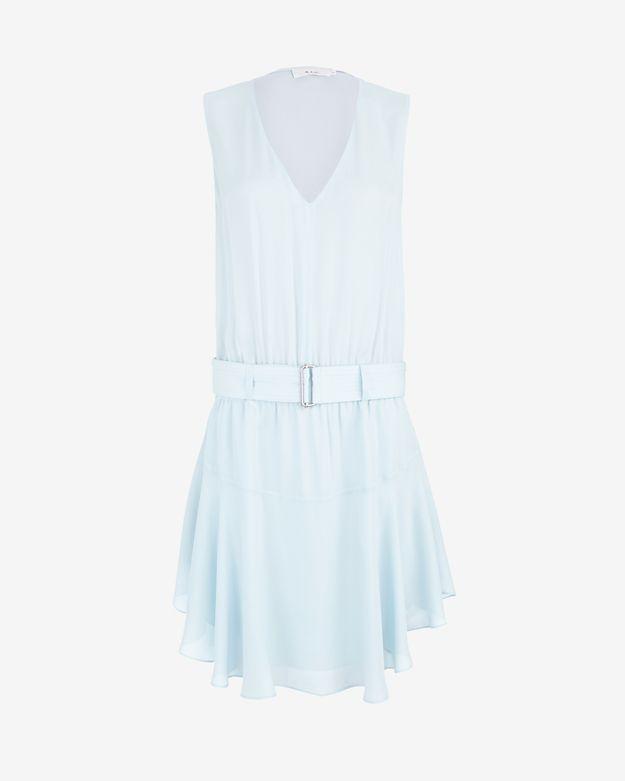 A.l.c. Exclusive Sheer Chiffon Belted Flare Dress
