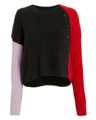 A.l.c. Duprie Colorblock Sweater Black/poppy/lavender L
