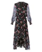 Exclusive For Intermix Vera High-low Floral-printed Dress
