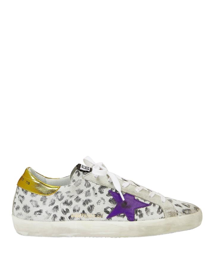 Golden Goose Superstar White Leopard Sneakers White 37