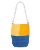 Soraya Hennessy Bright Colorblock Midi Bucket Bag Blue/orange 1size