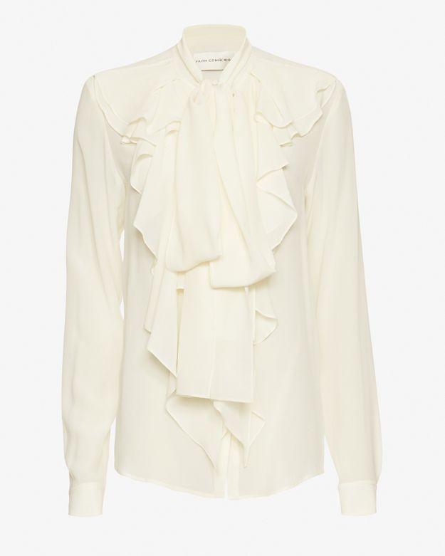 Faith Connexion Ruffle Silk Blouse