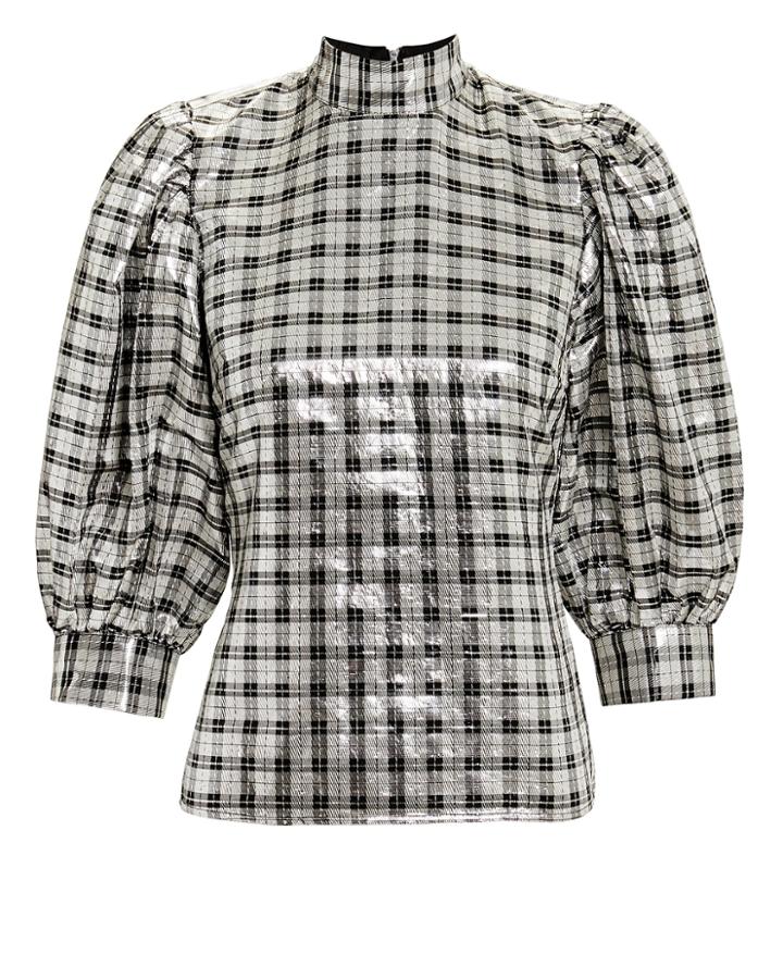 Ganni Lagarde Blouse Blk/wht 34