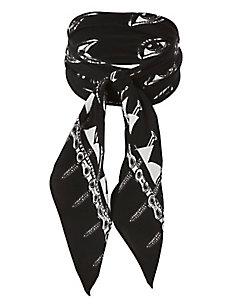 Rockins Eyes Super Skinny Black Scarf
