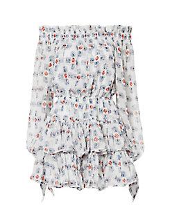 Caroline Constas Lou Off-the-shoulder Printed Dress