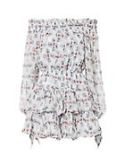 Caroline Constas Lou Off-the-shoulder Printed Dress