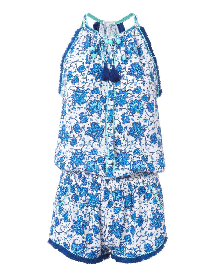 Poupette St Barth Lola Floral Printed Romper