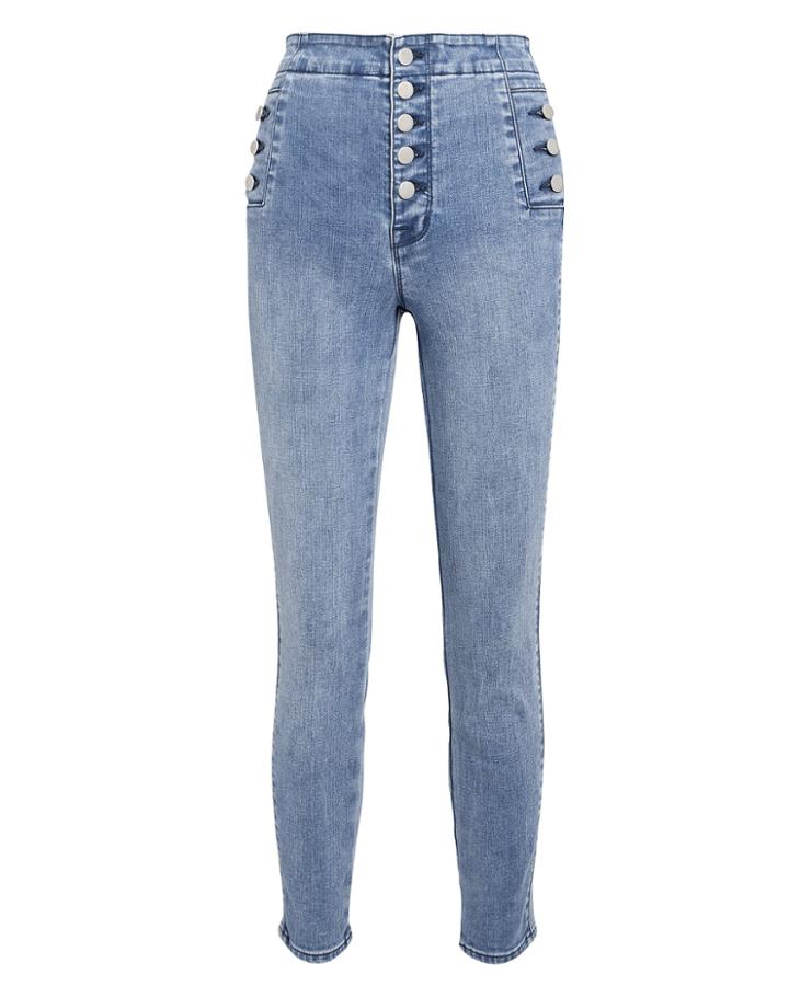 J Brand Natasha Vega Cropped Skinny Jeans Light Blue Denim 23