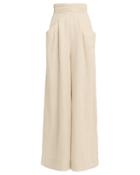 Aje Carolyn Wide Leg Linen Culottes Beige 8