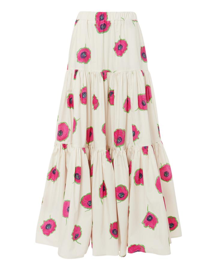 La Double J La Doublej Papaveri Maxi Skirt Multi S