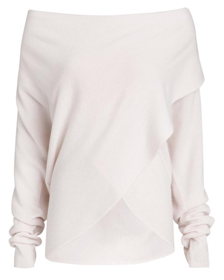 Brochu Walker Clea Cashmere Wrap Sweater White S