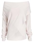 Brochu Walker Clea Cashmere Wrap Sweater White S