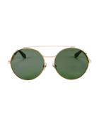 Givenchy Brow Bar Oversized Round Sunglasses Green 1size