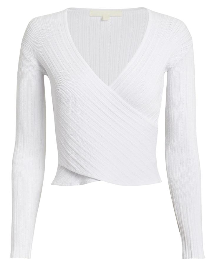 Jonathan Simkhai Linked Rib Cross-front Top White M