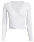 Jonathan Simkhai Linked Rib Cross-front Top White M