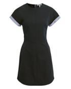 Derek Lam 10 Crosby Striped Sleeve Mini Dress Black/stripe 4