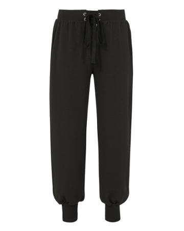 L Agence Sw L'agence Kosmo Lace-up Sweatpants Black P