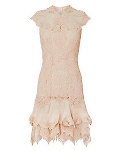 Jonathan Simkhai Corded Lace Ruffled Mini Dress