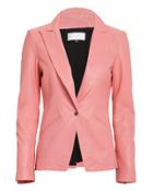 The Mighty Company The Coventry Pink Leather Blazer Pink M