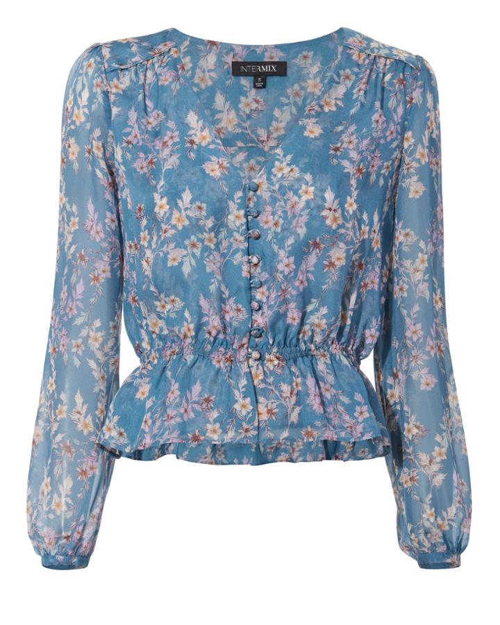 Exclusive For Intermix Intermix Clare Blouse Denim M