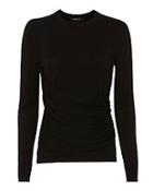 Derek Lam Gathered-front Silk-cashmere Top