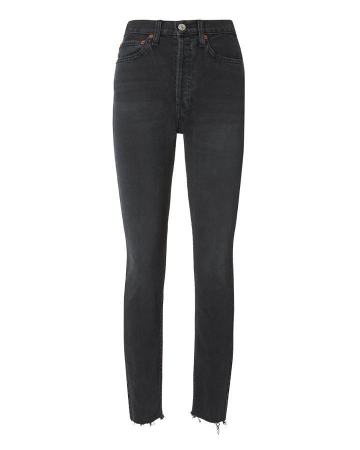 Re/done High-rise Ankle Crop Jeans