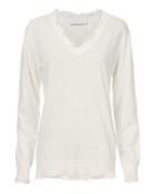 Iro Pao Lace Destroyed Sweater Ivory S