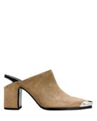 Alexander Wang Cutout Suede Mules Brown 36.5
