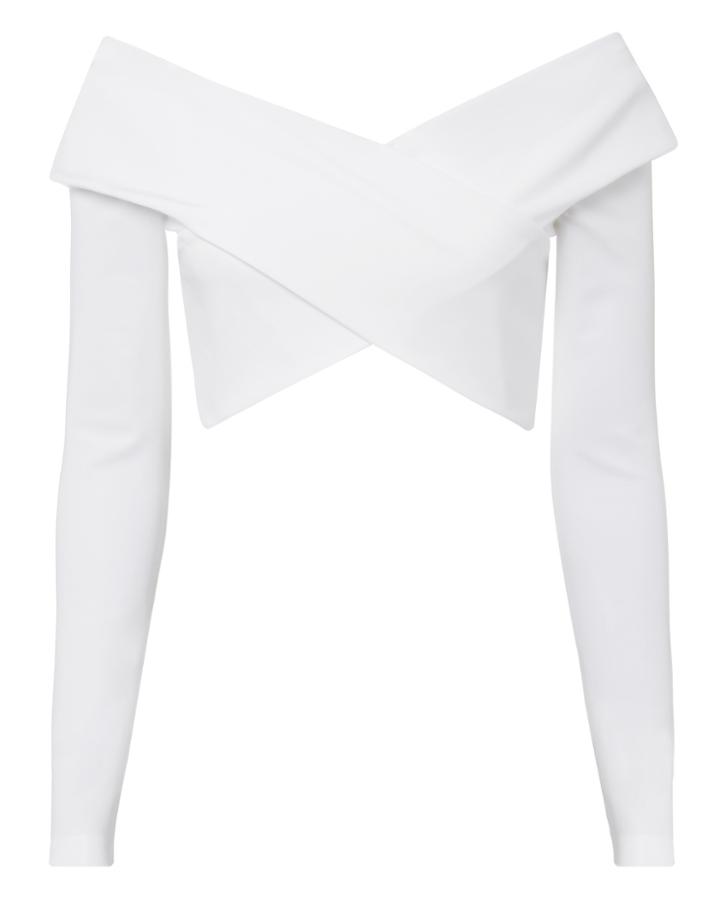Cushnie Et Ochs Issa Crop Top White 4