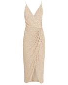 Jonathan Simkhai Speckled Sequin Slip Dress Champagne/metallic S
