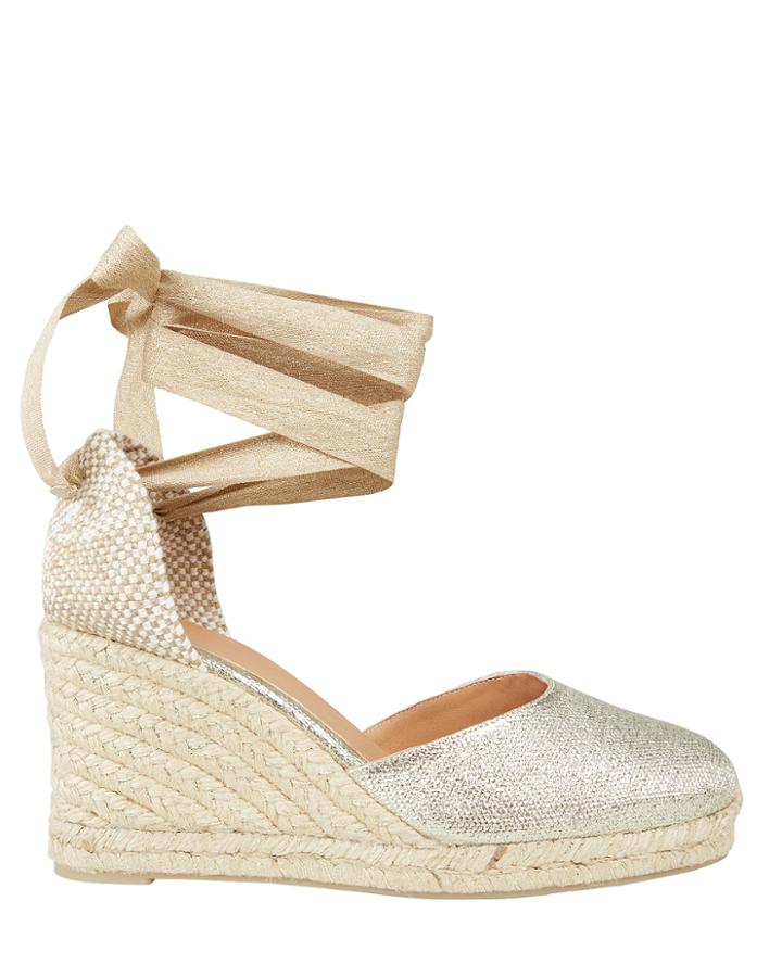 Castaner Castaer Carina 80 Espadrille Wedges Gold 41