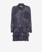 Derek Lam 10 Crosby 2 In 1 Printed Blouse Dress