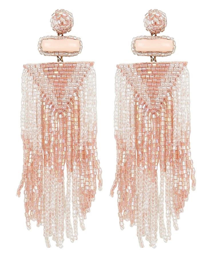 Deepa Gurnani Deepa By Deepa Gurnani Jody Fringe Earrings Blush 1size