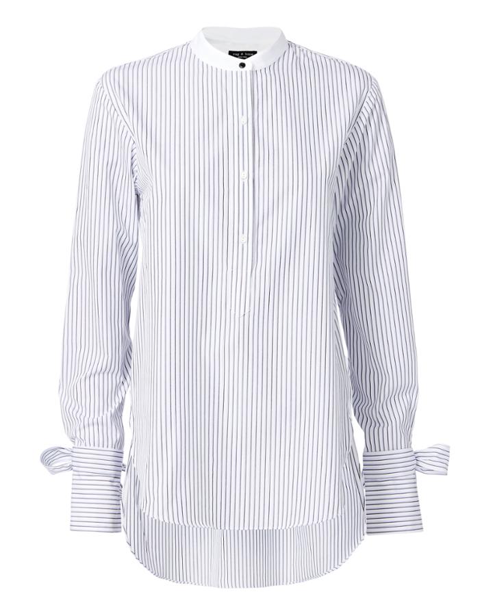 Rag & Bone Dylan Tie Sleeve Striped Blouse
