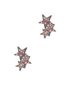 Shebee Multi Sapphire Star Climber Earrings
