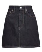 Helmut Lang High-rise Mini Skirt Dark Blue Denim 25
