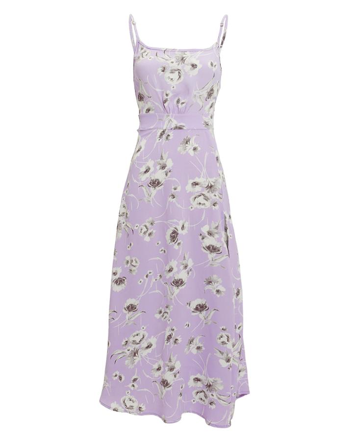 Flynn Skye Hazel Midi Dress Lavender/white Floral L