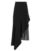 Cushnie Et Ochs Cushnie Asymmetrical Chiffon High Waist Skirt Black 2