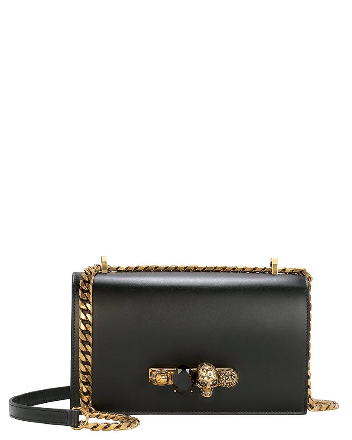 Alexander Mcqueen Leather Crossbody Bag Black 1size