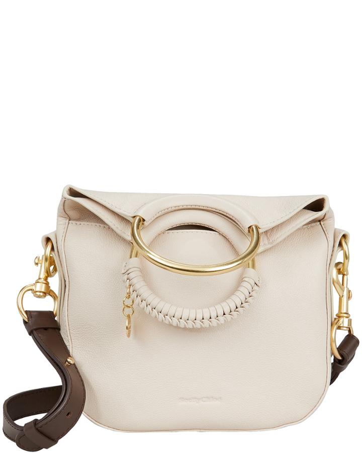 See By Chlo Circle Metal Crossbody Bag Beige 1size