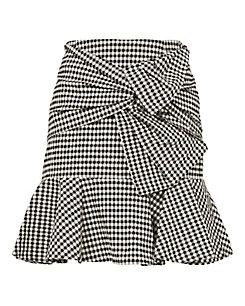 Veronica Beard Gingham Picnic Box Mini Skirt