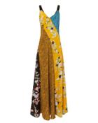 Diane Von Furstenberg Paneled Slip Maxi Dress Multi Zero