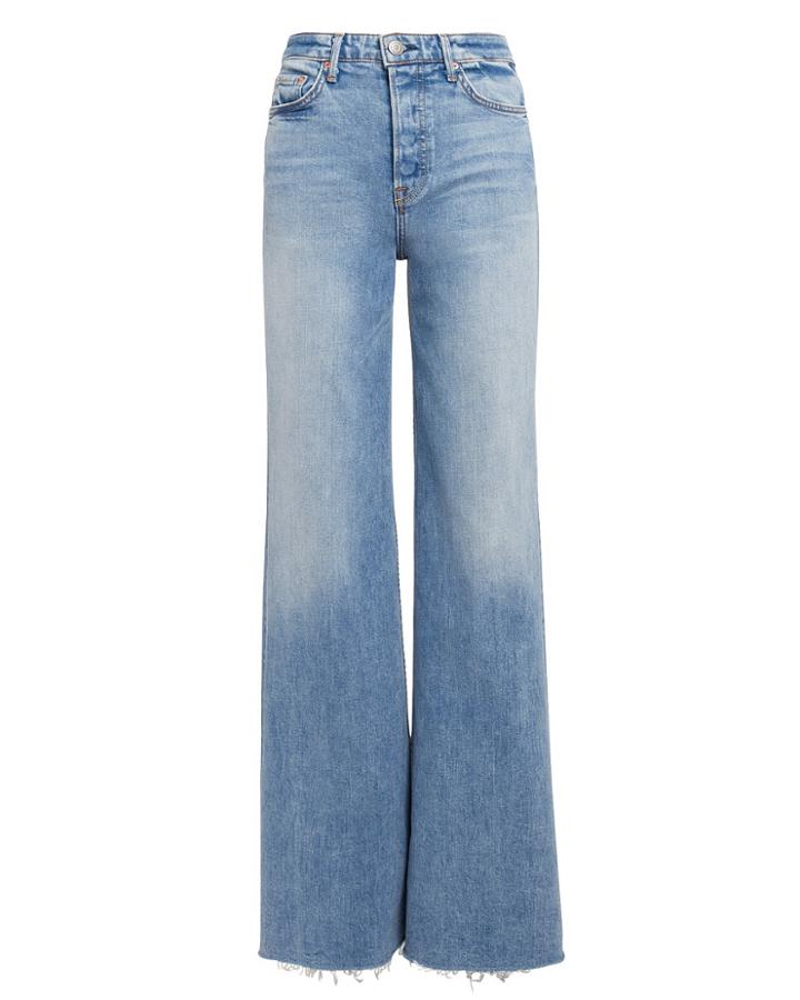 Grlfrnd Carla On The Run Super High-rise Bell Jeans Light Blue Denim 27