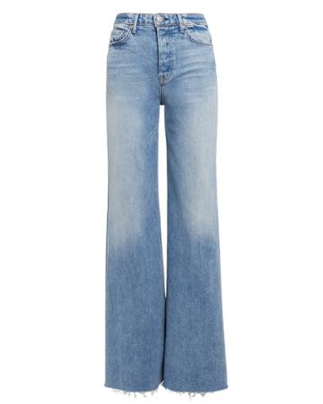 Grlfrnd Carla On The Run Super High-rise Bell Jeans Light Blue Denim 27